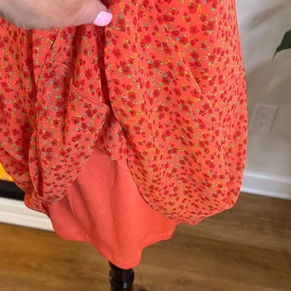 Wild Fable Coral Floral Mini Dress - Picture 5 of 7